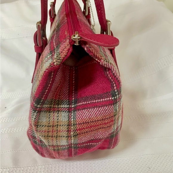 💖FOSSIL Plaid Pink Handbag💖 - Picture 8 of 14
